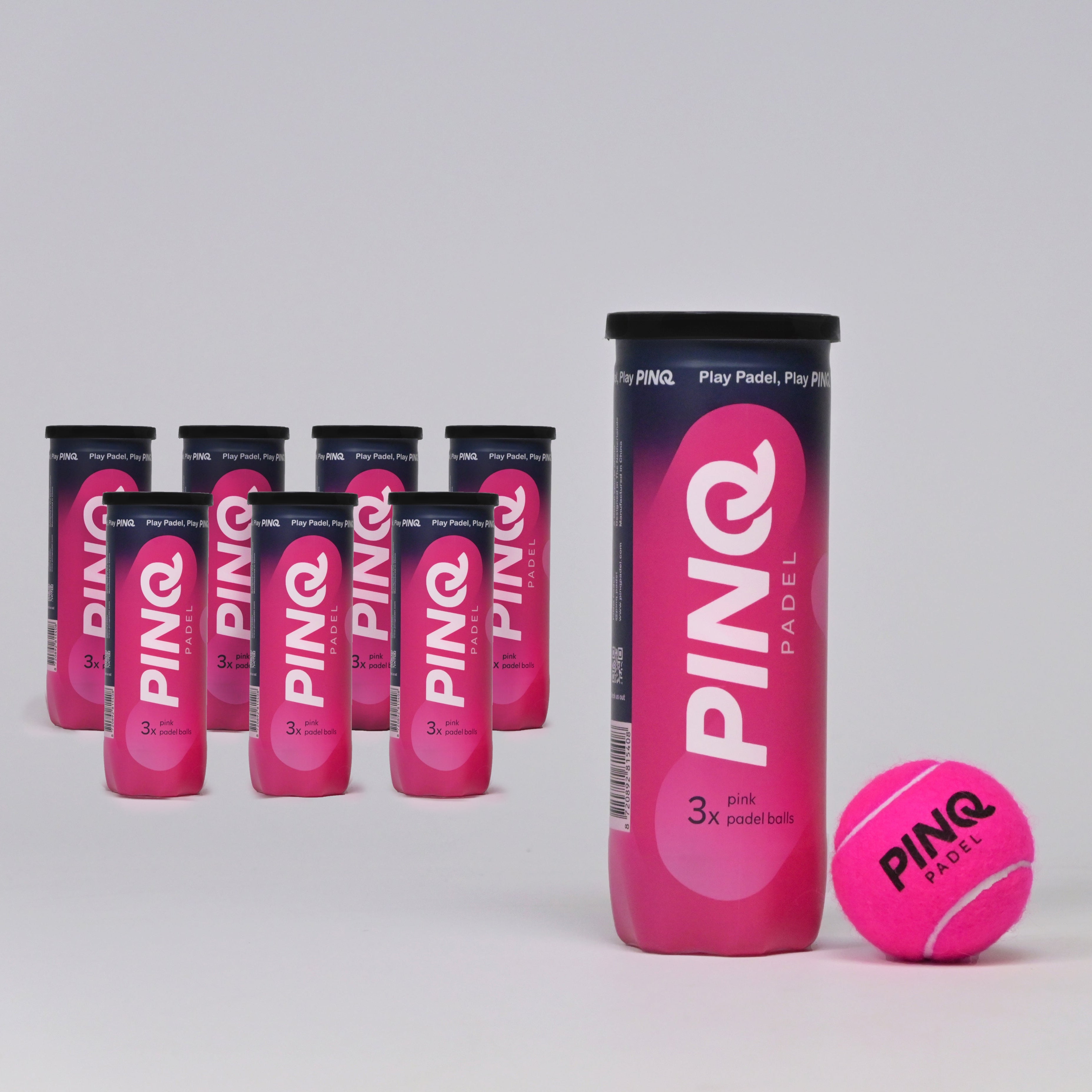PINQ Padel Balls - Pink - Octa Pack (8x3 balls)