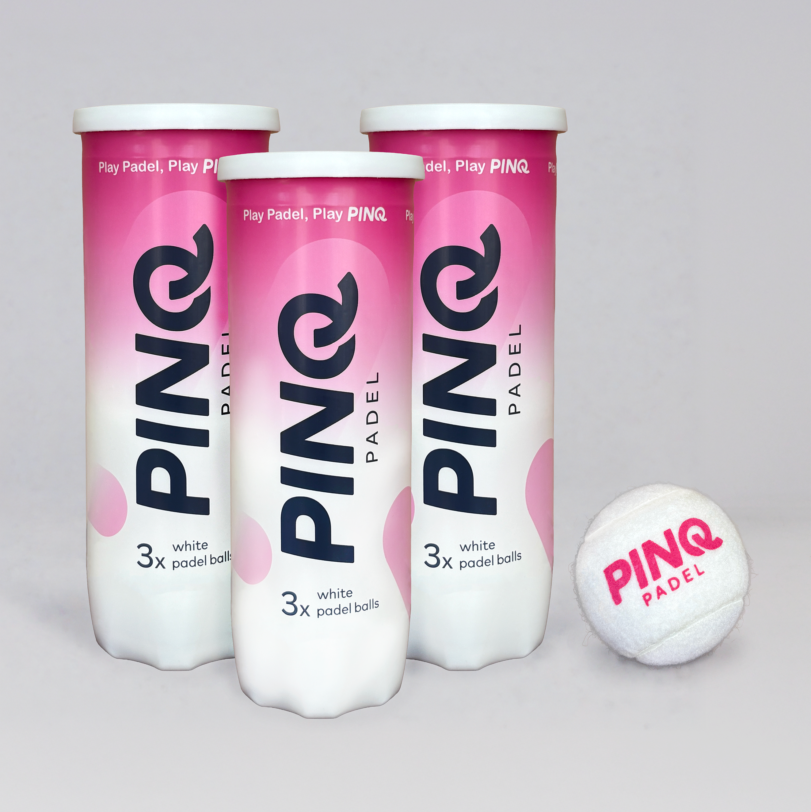 PINQ Padel Balls - White - Triple Pack (3x3 balls)